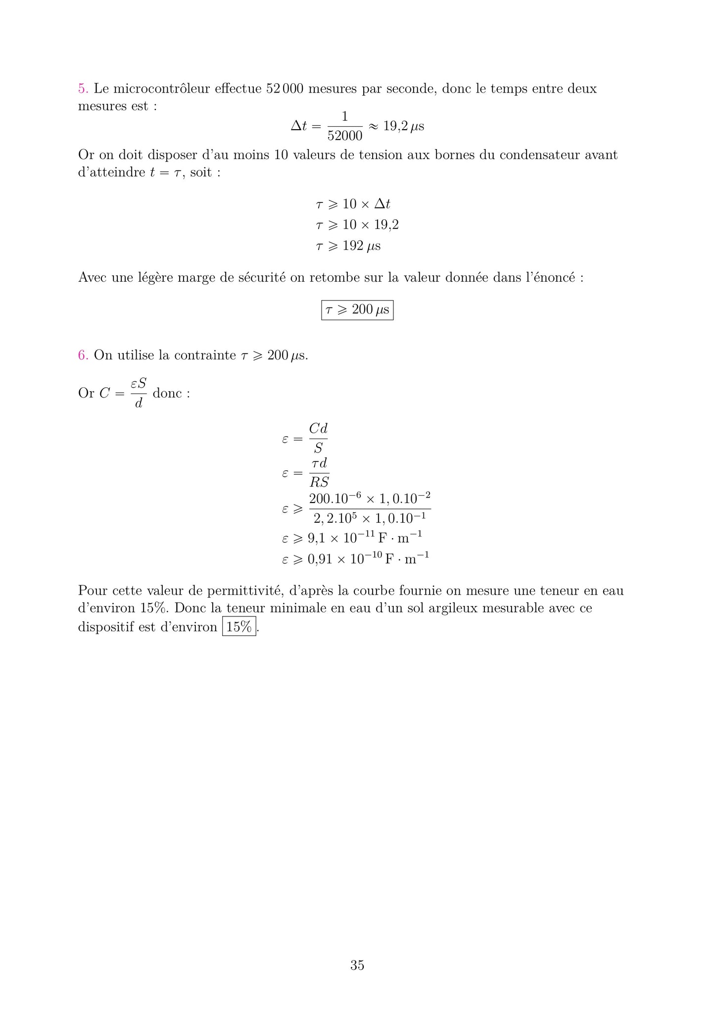 Fiche de correction suite de Physique Chimie Terminale. Données numériques précises et conclusion expérimentale. Support pour le bac spécialité.