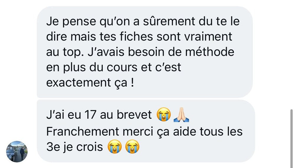 17 au brevet de maths grâce aux fiches méthode Inès Maths