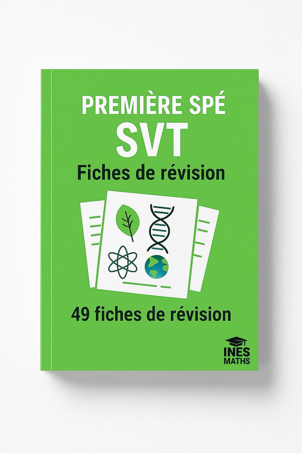 Fiches de révision de première spé SVT par Inèsmaths