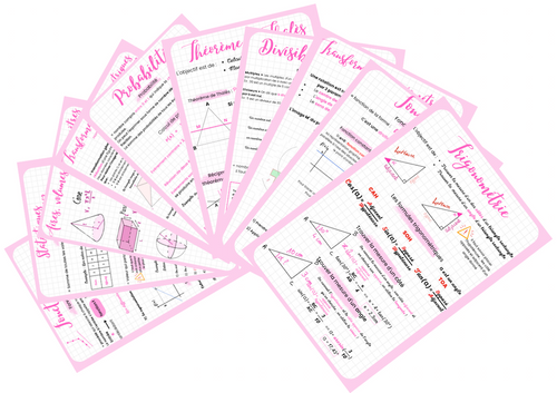 Pack brevet de Maths + 2 corrections de Brevet (45 pages)