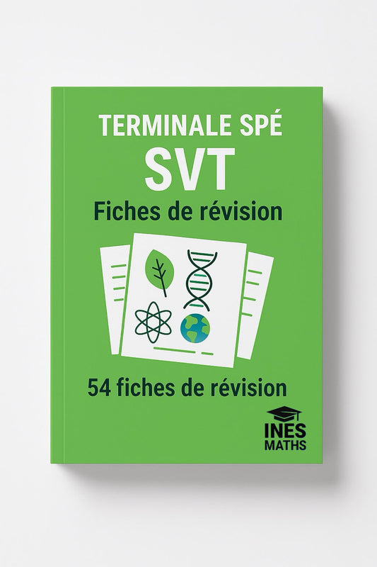 BAC spé SVT : Fiches de révision (54 fiches)
