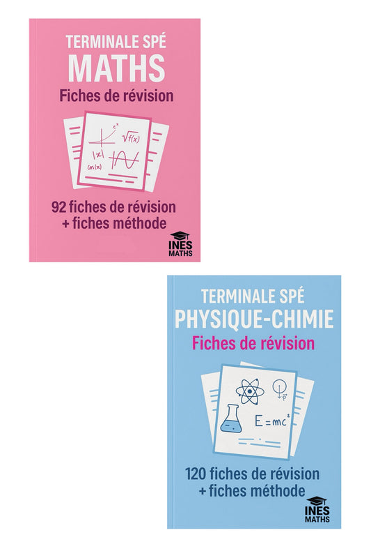 Pack BAC 2025 : 2 Packs de fiches, Maths et PC (213 fiches)