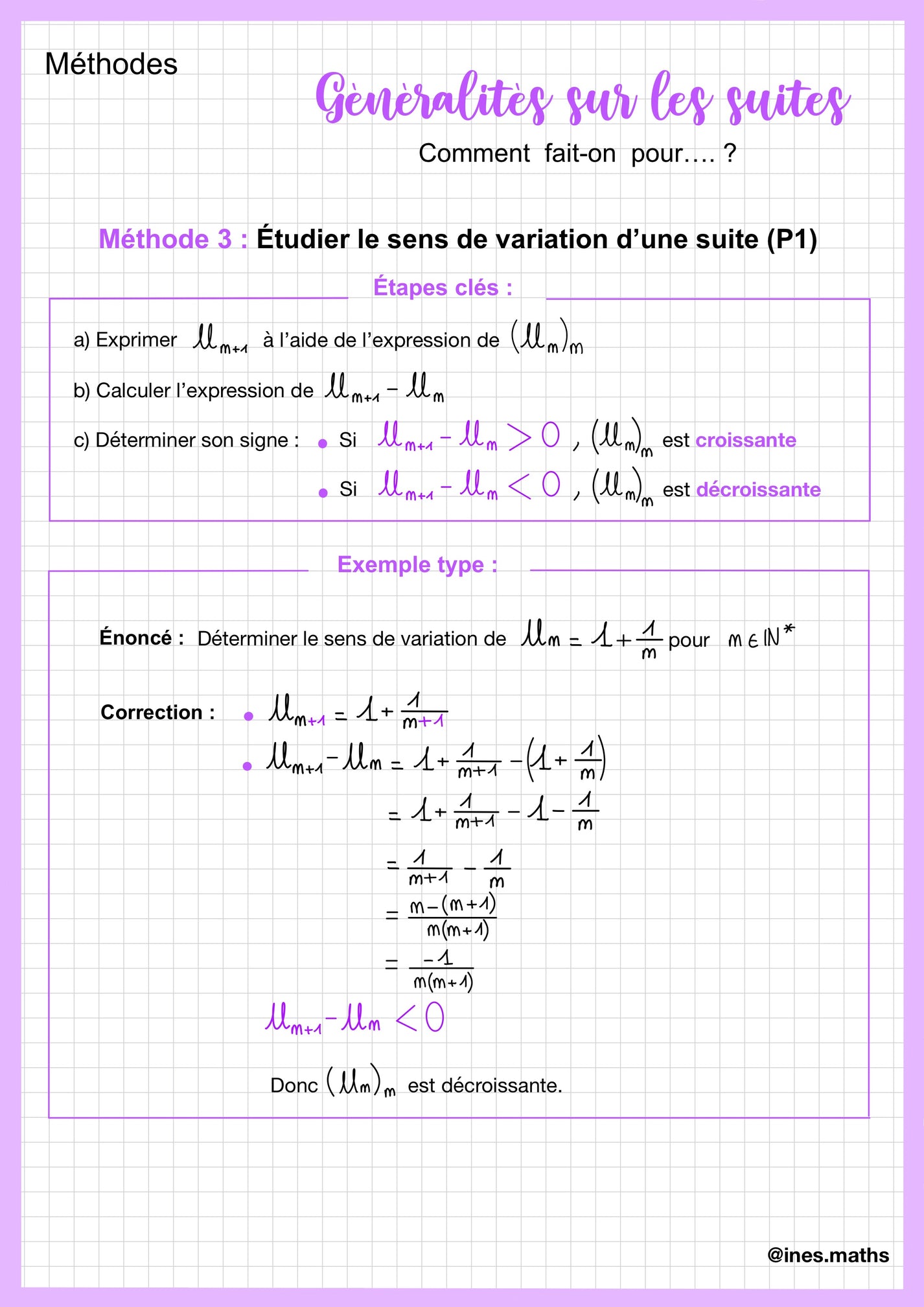 BAC 1ère spé maths Fiches de révision + fiches méthode (62 fiches — free download