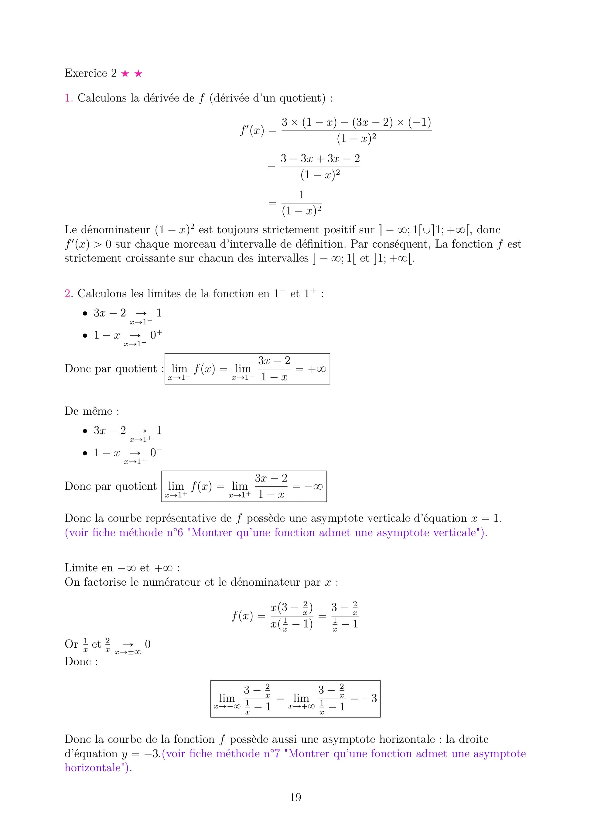 Fiche d'exercice sur l'étude de discontinuité de fonctions en Maths Terminale. Support pour bac spécialité.